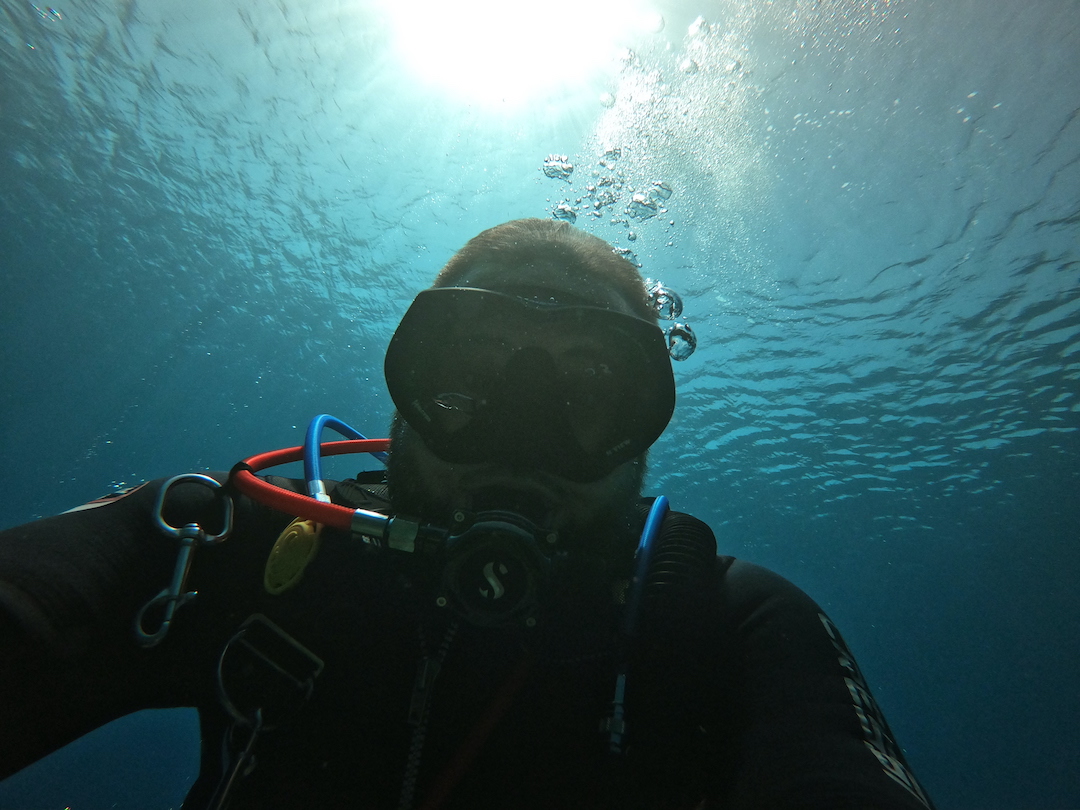 Scuba diving selfie